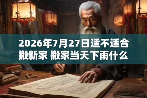 2026年7月27日适不适合搬新家 搬家当天下雨什么寓意