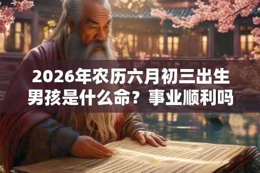 2026年农历六月初三出生男孩是什么命？事业顺利吗？