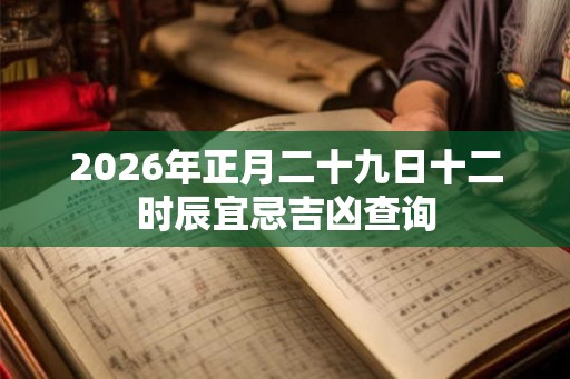 2026年正月二十九日十二时辰宜忌吉凶查询