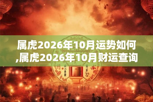 属虎2026年10月运势如何,属虎2026年10月财运查询 属虎2026年10月运势如何,属虎2026年10月财运查询
