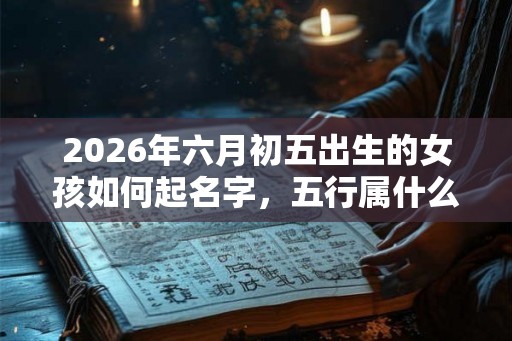 2026年六月初五出生的女孩如何起名字，五行属什么