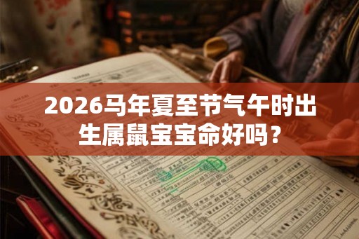 2026马年夏至节气午时出生属鼠宝宝命好吗？