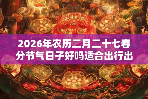 2026年农历二月二十七春分节气日子好吗适合出行出远门吗？