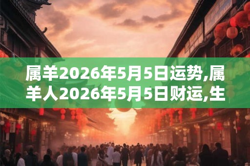属羊2026年5月5日运势,属羊人2026年5月5日财运,生肖羊2026年5月5日运势