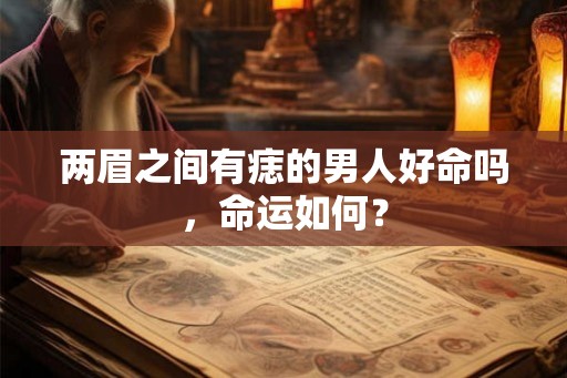 两眉之间有痣的男人好命吗，命运如何？