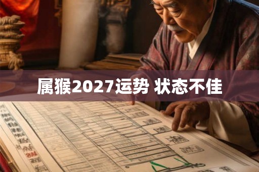 属猴2027运势 状态不佳 属猴2027运势 状态不佳