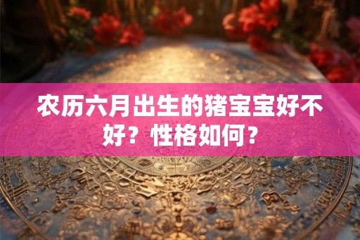 农历六月出生的猪宝宝好不好?性格如何? 农历六月出生的猪宝宝好不好?性格如何?