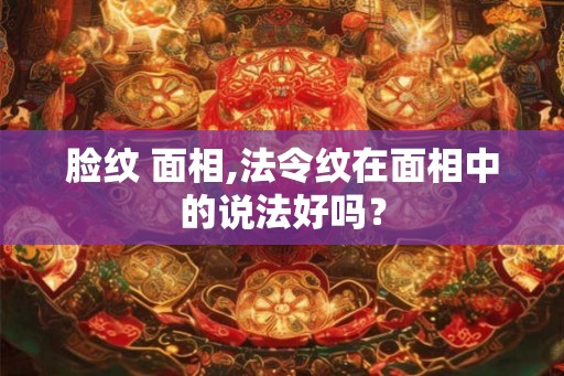 脸纹 面相,法令纹在面相中的说法好吗？