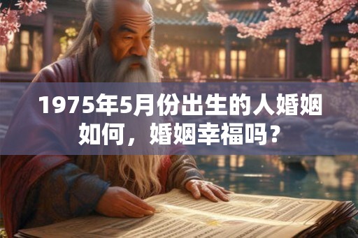 1975年5月份出生的人婚姻如何，婚姻幸福吗？