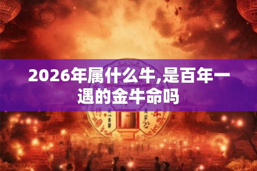 2026年属什么牛,是百年一遇的金牛命吗
