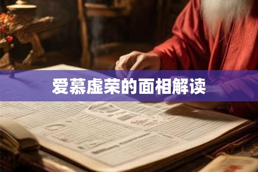 爱慕虚荣的面相解读