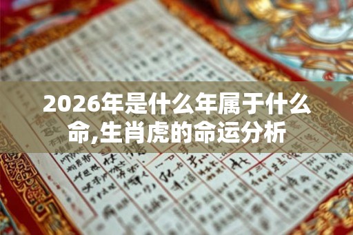 2026年是什么年属于什么命,生肖虎的命运分析