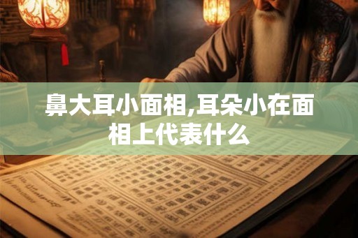 鼻大耳小面相,耳朵小在面相上代表什么