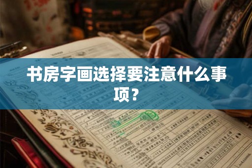 书房字画选择要注意什么事项？