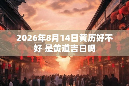 2026年8月14日黄历好不好 是黄道吉日吗