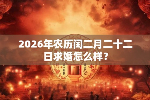 2026年农历闰二月二十二日求婚怎么样？