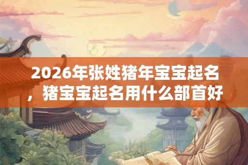 2026年张姓猪年宝宝起名，猪宝宝起名用什么部首好？