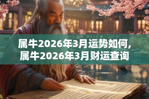 属牛2026年3月运势如何,属牛2026年3月财运查询