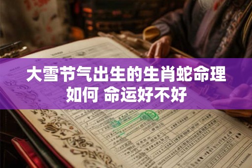 大雪节气出生的生肖蛇命理如何 命运好不好