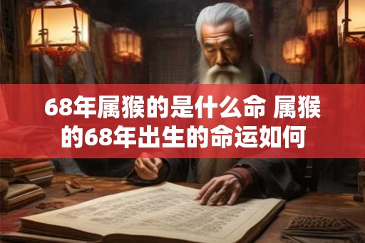 68年属猴的是什么命 属猴的68年出生的命运如何