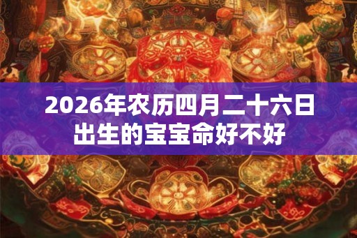 2026年农历四月二十六日出生的宝宝命好不好