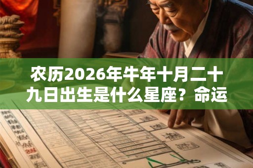 农历2026年牛年十月二十九日出生是什么星座？命运运势如何？