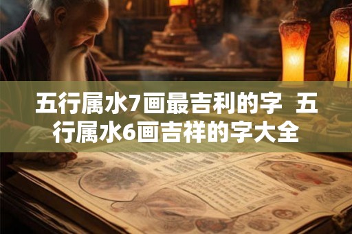 五行属水7画最吉利的字  五行属水6画吉祥的字大全