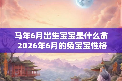 马年6月出生宝宝是什么命 2026年6月的兔宝宝性格分析