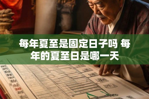 每年夏至是固定日子吗 每年的夏至日是哪一天
