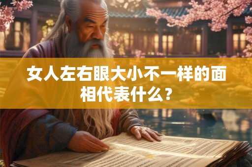 女人左右眼大小不一样的面相代表什么？