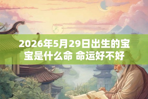2026年5月29日出生的宝宝是什么命 命运好不好