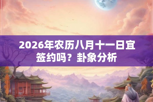2026年农历八月十一日宜签约吗?卦象分析 2026年农历八月十一日宜签约吗?卦象分析