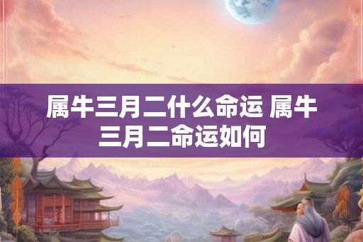 属牛三月二什么命运 属牛三月二命运如何