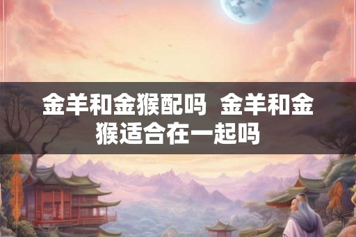金羊和金猴配吗  金羊和金猴适合在一起吗