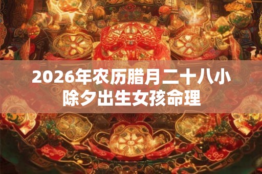2026年农历腊月二十八小除夕出生女孩命理