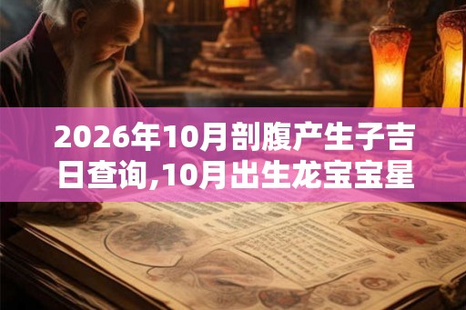 2026年10月剖腹产生子吉日查询,10月出生龙宝宝星座