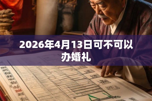 2026年4月13日可不可以办婚礼