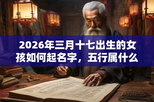 2026年三月十七出生的女孩如何起名字，五行属什么