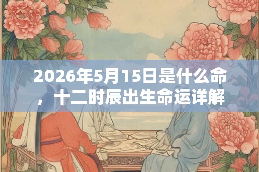 2026年5月15日是什么命,十二时辰出生命运详解 2026年5月15日是什么命,十二时辰出生命运详解
