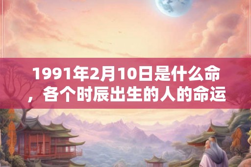 1991年2月10日是什么命，各个时辰出生的人的命运