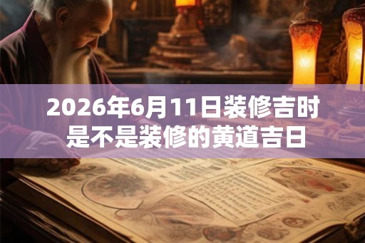 2026年6月11日装修吉时 是不是装修的黄道吉日