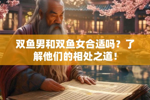 双鱼男和双鱼女合适吗？了解他们的相处之道！