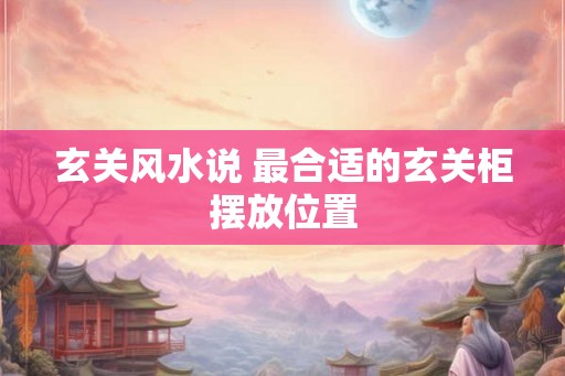 玄关风水说 最合适的玄关柜摆放位置