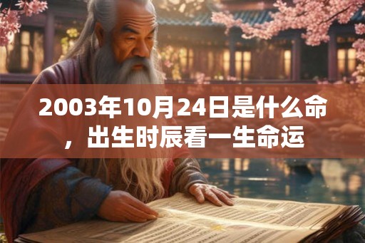 2003年10月24日是什么命,出生时辰看一生命运 2003年10月24日是什么命,出生时辰看一生命运