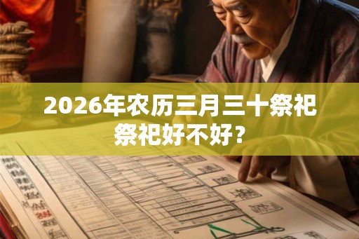 2026年农历三月三十祭祀祭祀好不好？