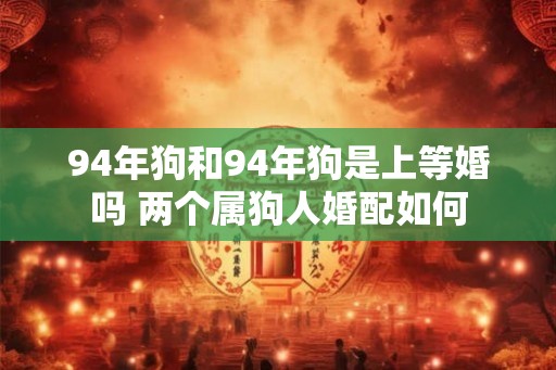 94年狗和94年狗是上等婚吗 两个属狗人婚配如何