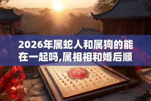 2026年属蛇人和属狗的能在一起吗,属相相和婚后顺利 2026年属蛇人和属狗的能在一起吗,属相相和婚后顺利