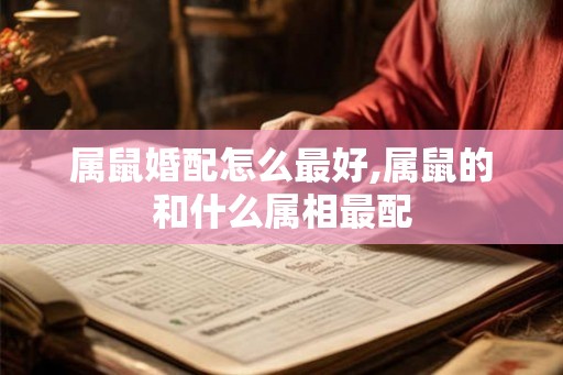 属鼠婚配怎么最好,属鼠的和什么属相最配