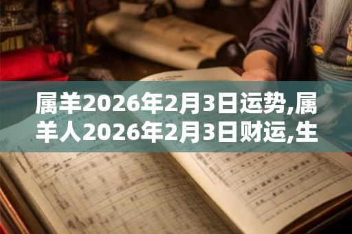 属羊2026年2月3日运势,属羊人2026年2月3日财运,生肖羊2026年2月3日运势