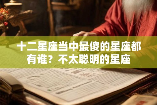 十二星座当中最傻的星座都有谁？不太聪明的星座